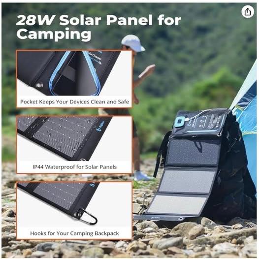 NEUF – Chargeur solaire portable pliable, Enlèvement, Neuf