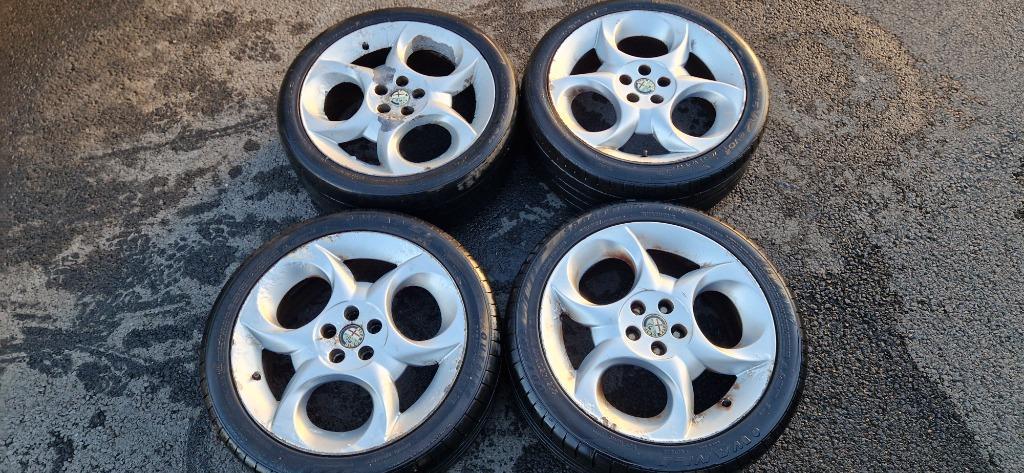 4 Jantes aluminium alu ALFA ROMEO GT 17 POUCE, Enlèvement, Alfa Romeo