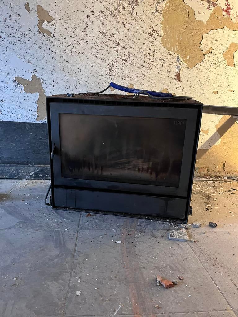 GRATIS - Inbouw houthaard, Huis en Inrichting, Haarden, Ophalen, Gebruikt, Inbouwhaard, Houthaard