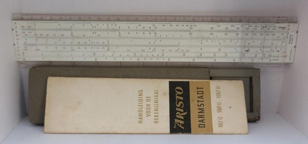 Aristo rekenliniaal 867 U - 967 U - 1067 U, Ophalen of Verzenden, Gebruikt