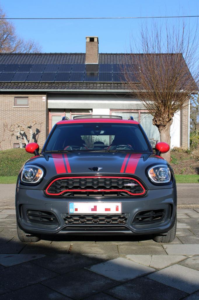 Mini Countryman JCW 4all en bon état, joli anthracite/rouge, Autos, Mini, Rouge, Cuir et Alcantara, Euro 6, Countryman