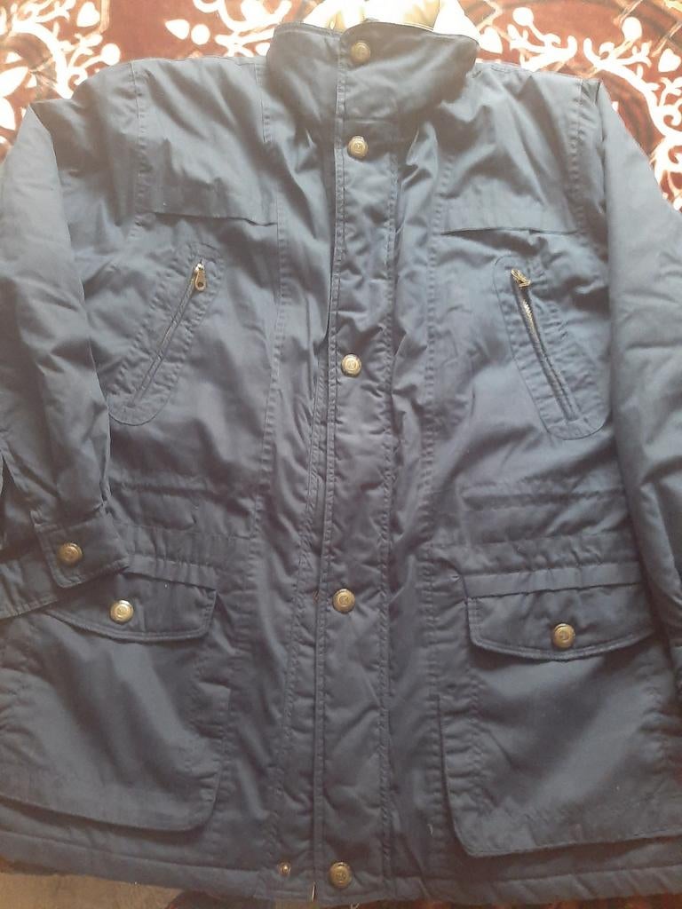 Veste parka pour homme avec 9 poches, se ferme par une ferme, Enlèvement, Bleu