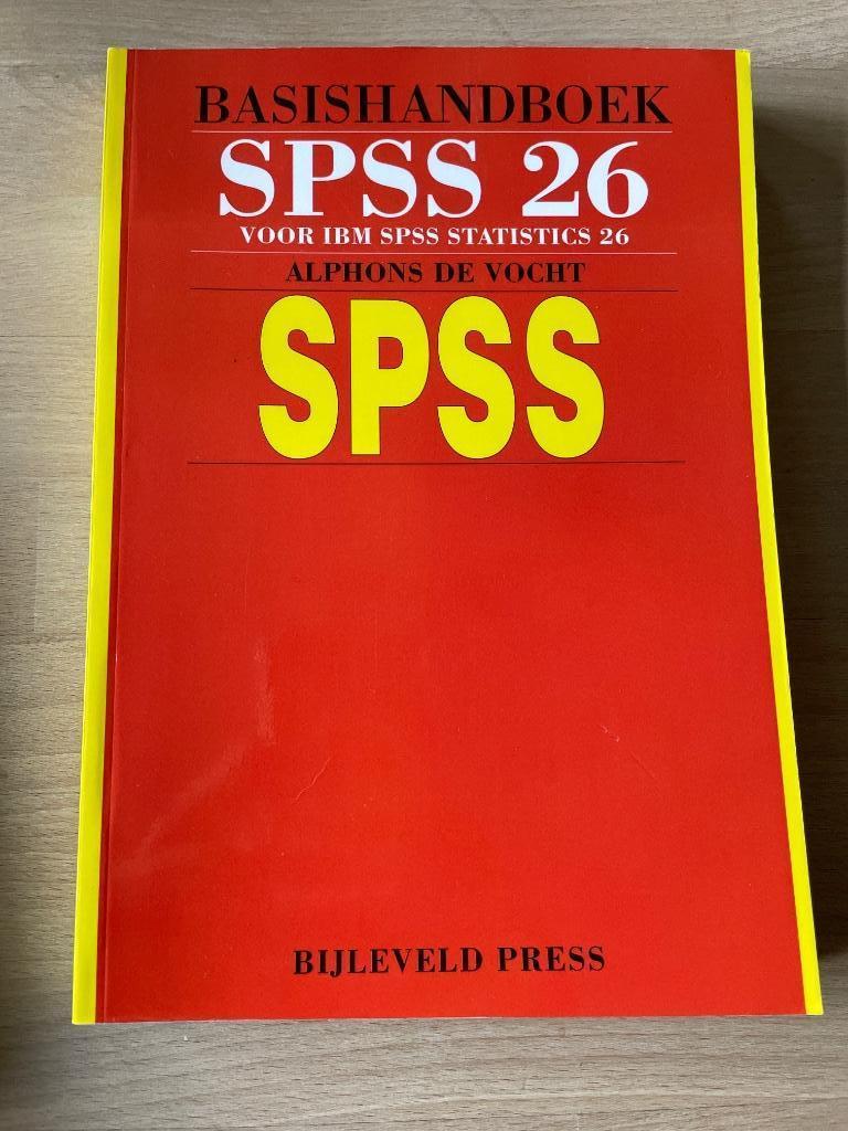 Basishandboek SPSS 26, Boeken, Studieboeken en Cursussen, Ophalen of Verzenden, Nieuw, Hoger Onderwijs