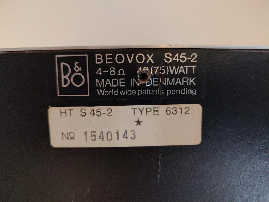 Bang&Olufson BO beovox s45-2, Gebruikt, 60 tot 120 watt, Center speaker, Ophalen