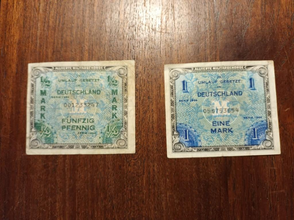Lot de 2 billets militaires US WW2 1944, Collections, Enlèvement ou Envoi, Armée de terre, Autres types