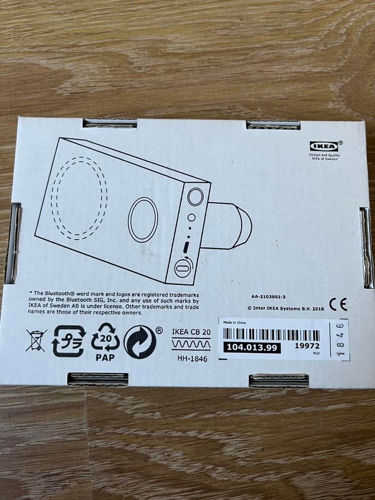 Bluetooth speaker Ikea, Ophalen, Zo goed als nieuw