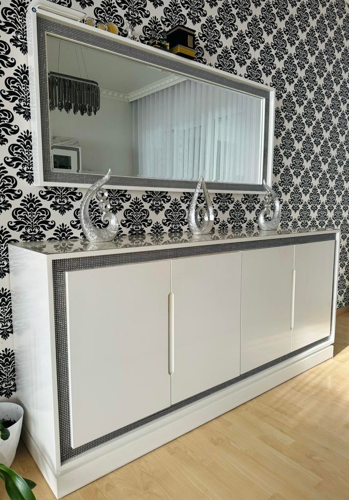 Vitrine kast + dressoir + spiegel, Maison & Meubles, Enlèvement, Comme neuf