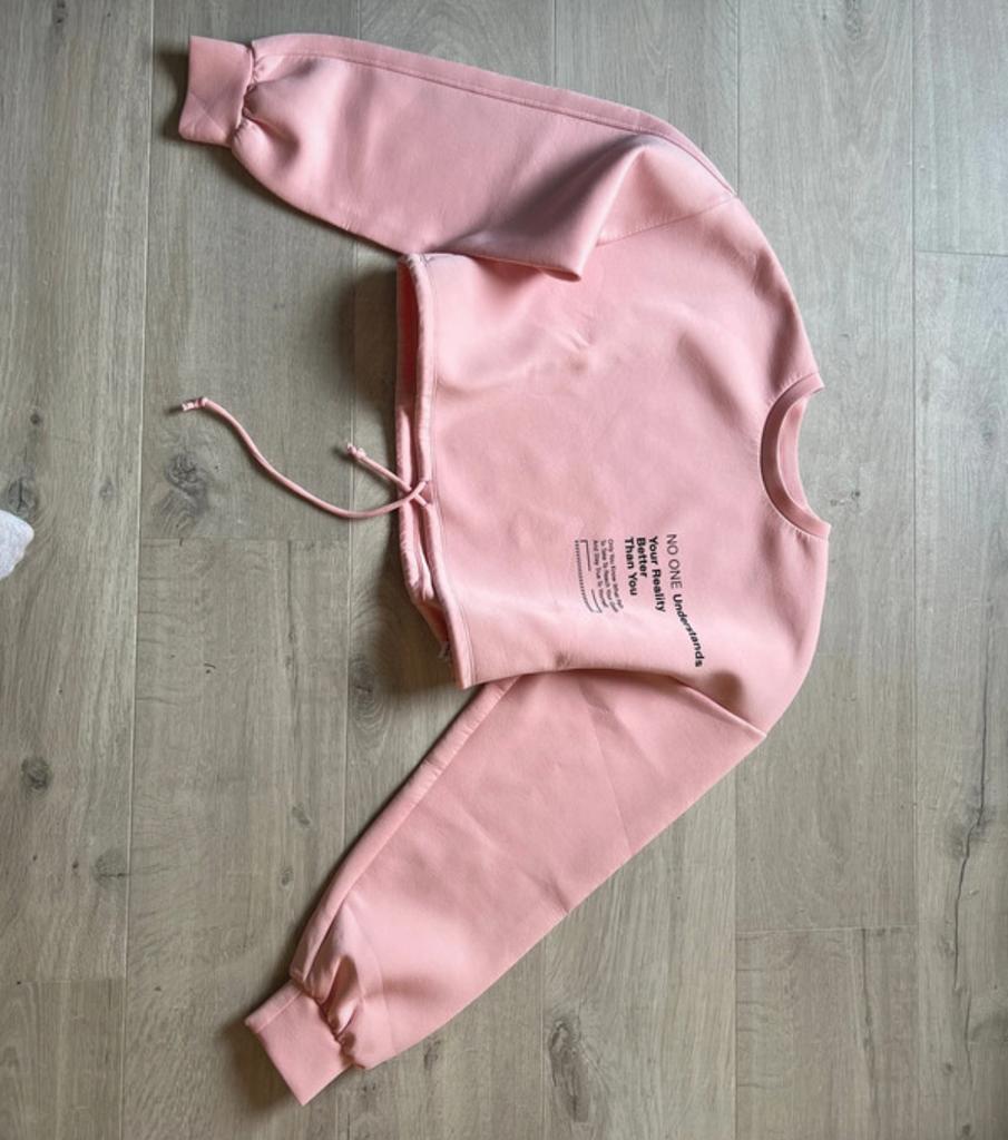 Roze croptop sweater, Ophalen of Verzenden, Gedragen, Maat 38/40 (M), Roze