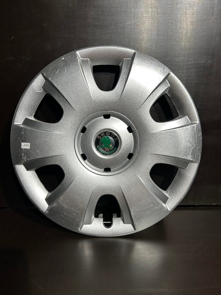 1 Skoda Fabia Roomster 15" wieldop, Auto diversen, Wieldoppen, Ophalen of Verzenden, Gebruikt