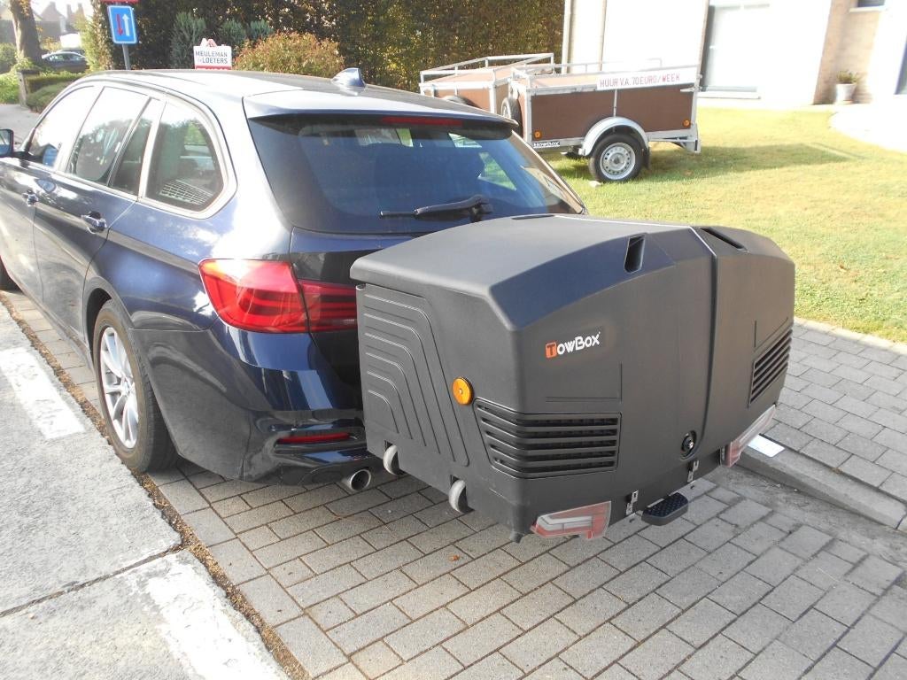 trekhaakkoffer te huur - towbox, Autos : Divers, Coffres de toit, Comme neuf, Enlèvement