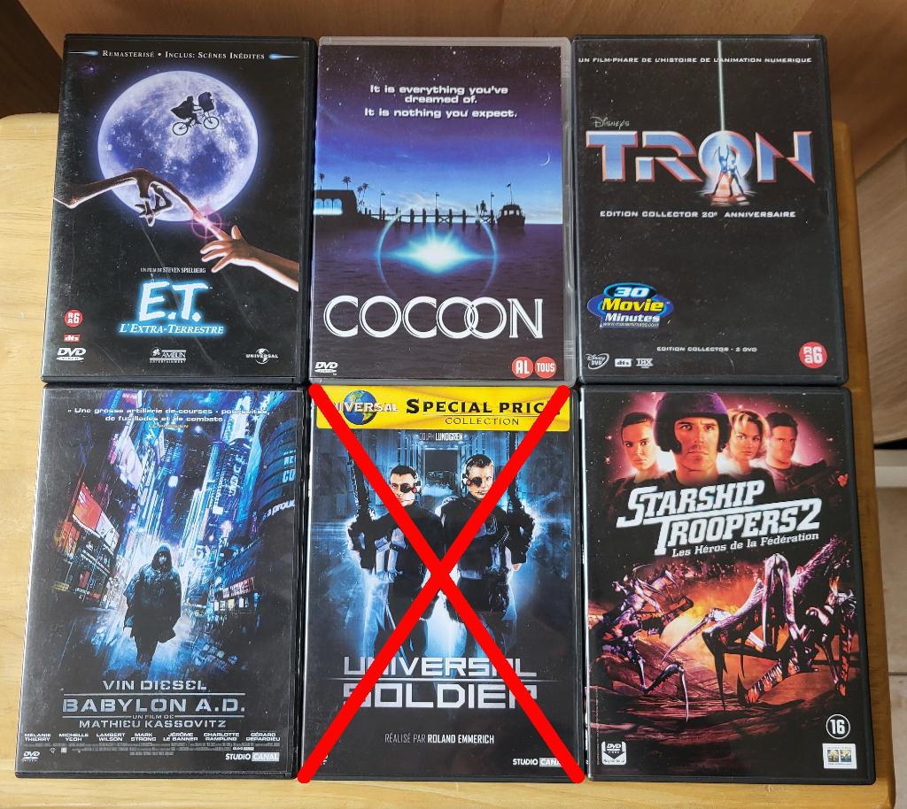 Lot DVD films de science-fiction (SF), Enlèvement, Science-Fiction