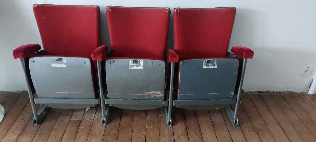 Chaises de théâtre, Enlèvement, Utilisé, Rouge