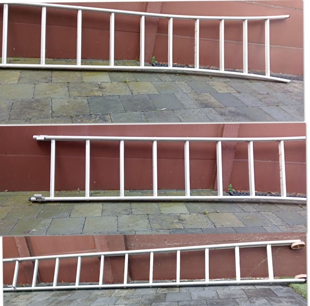 Echelle en aluminium en 3 éléments, Bricolage & Construction, Échelles & Escaliers, Pliable ou rétractable/escamotable, Échelle