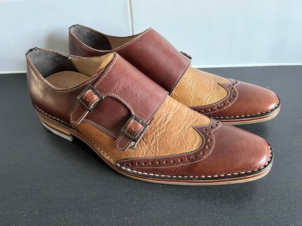 Kops herenschoenen maat 10 / 44 nieuw, Vêtements | Hommes, Chaussures, Neuf, Enlèvement ou Envoi, Brun, Chaussures à boucles