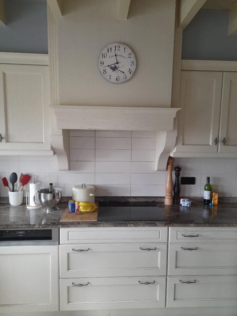 eiken landelijke keuken, Huis en Inrichting, Keuken | Complete keukens, Ophalen, Gebruikt, Hoekkeuken, Graniet of Steen