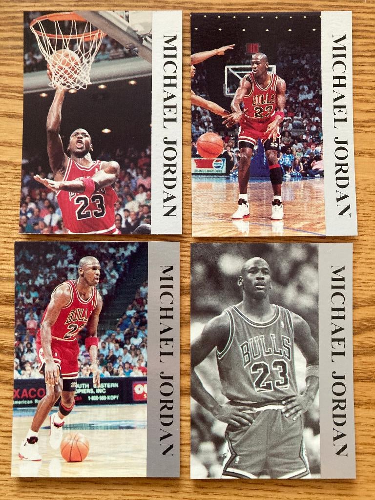 1992 Michael Jordan Promo Card Set - Silver, Verzamelen, Sportartikelen en Voetbal, Gebruikt, Poster, Plaatje of Sticker, Ophalen of Verzenden