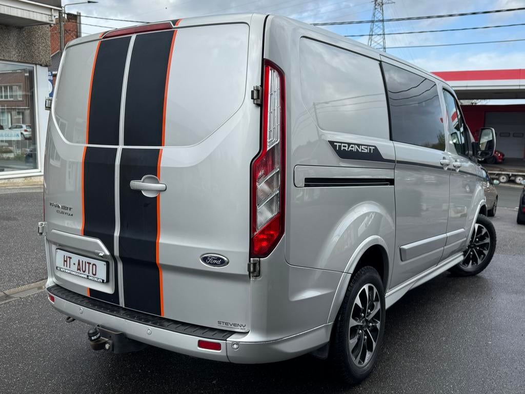 Ford Transit Custom  2.0 TDCI/automatique/euro6d/sport/cuir!, Autos, Cuir, Argent ou Gris, Euro 6, Entreprise