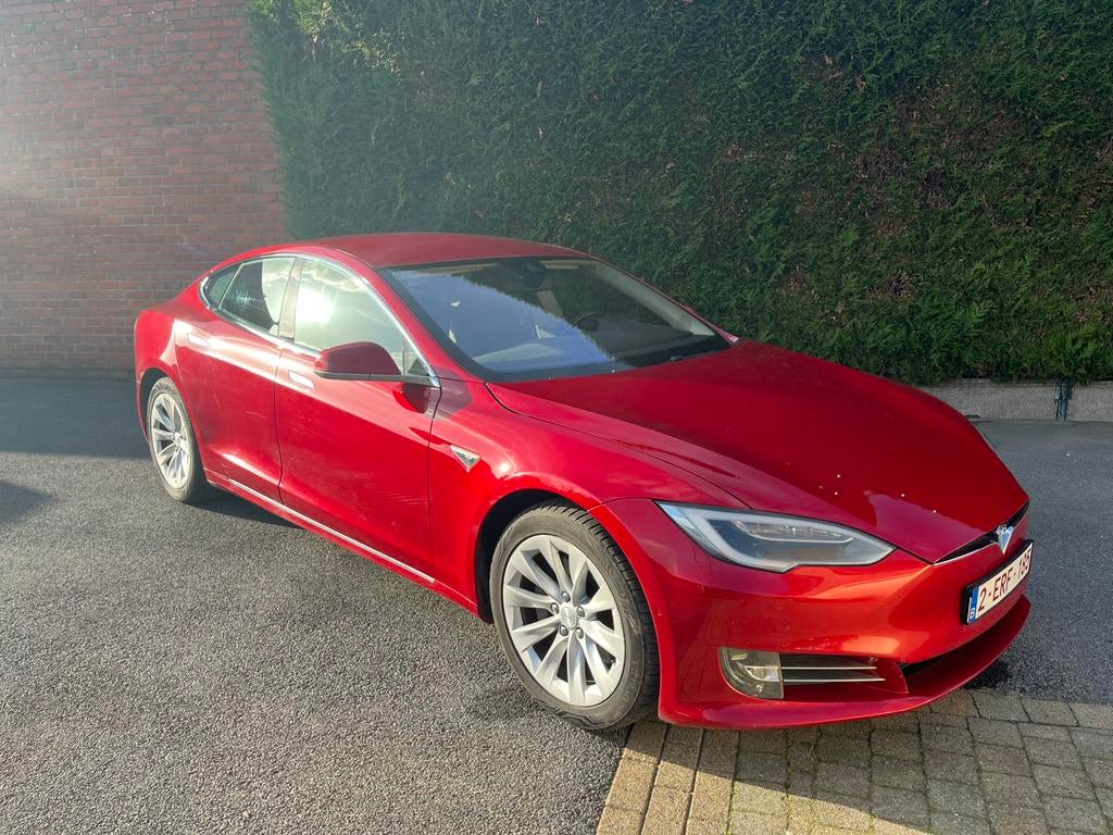 Tesla S 75D Free supercharge levenslang op de wagen, Auto's, Tesla, Automaat, Model S, Leder, Elektrisch