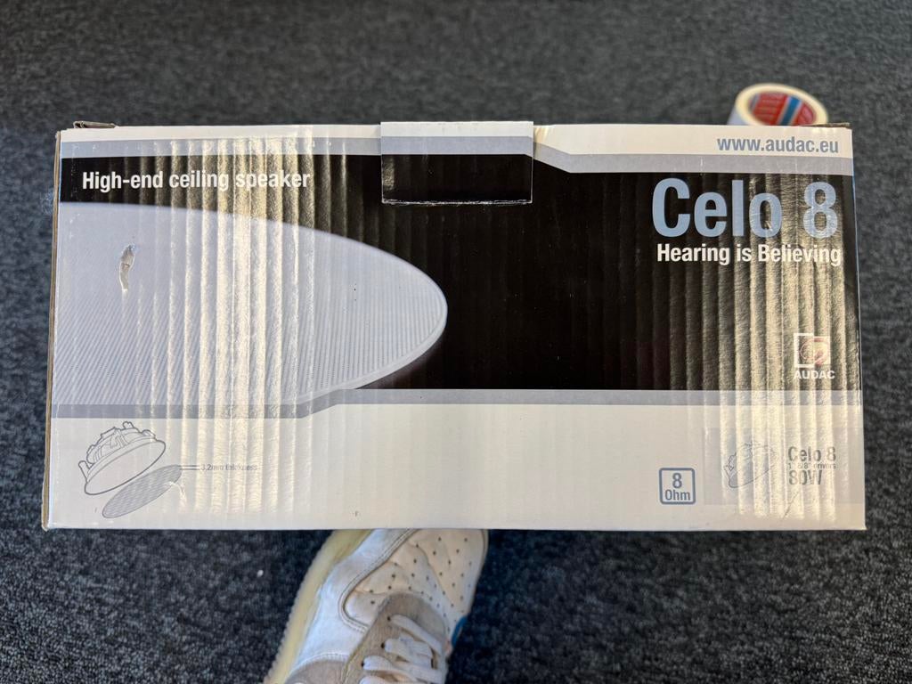 Audac Celo 8 High-End Inbouw Plafondluidspreker (80W RMS), Audio, Tv en Foto, Luidsprekerboxen, Overige typen, Nieuw, 120 watt of meer