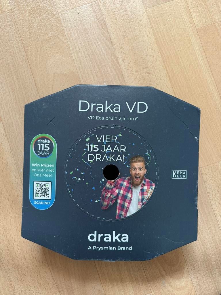 Vd draad Installatiedraad 2.5mm fase/aarde/nul  - 100 Meter, Ophalen of Verzenden, Nieuw, 20 meter of meer, Draad