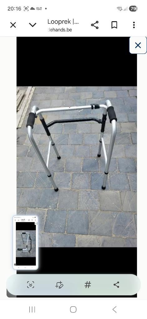 Loop rek bijna nieuw, Ophalen