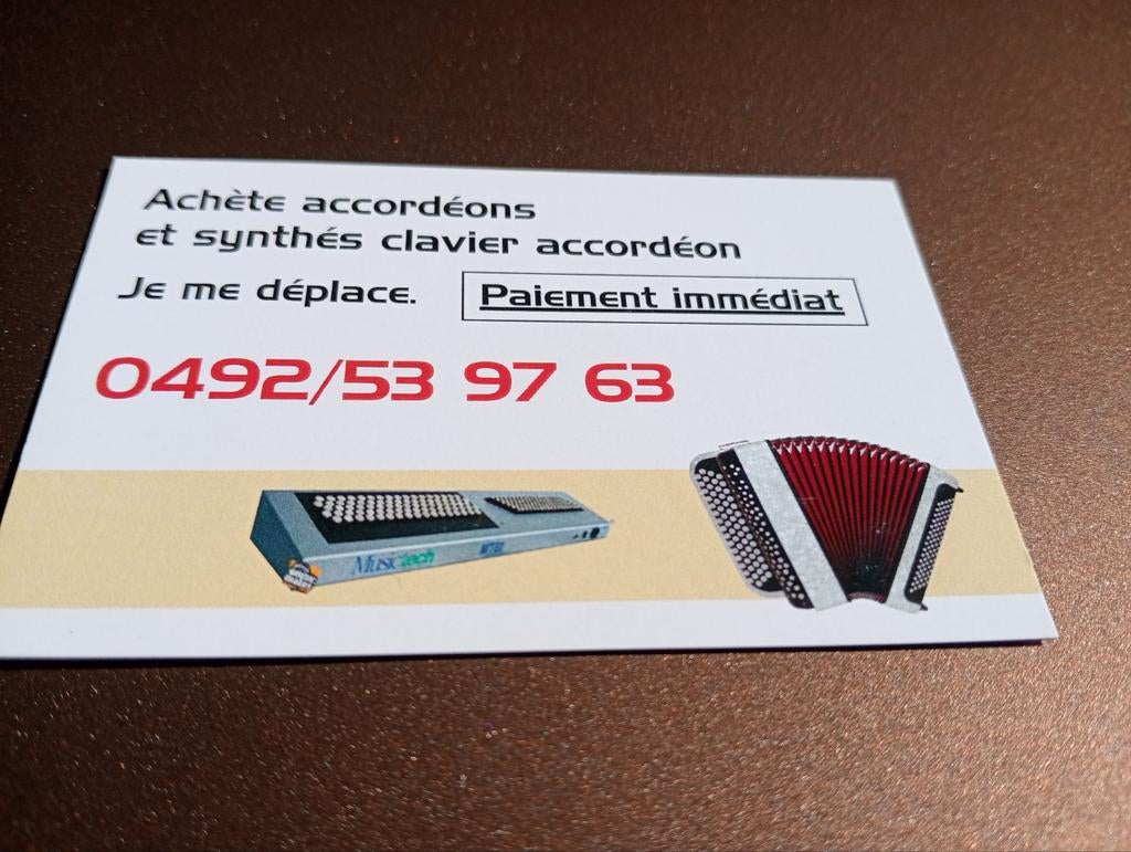 Achète accordéon et clavier accordéon, Musique & Instruments, Enlèvement