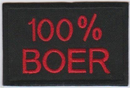 100% Boer stoffen opstrijk patch embleem, Verzenden, Nieuw