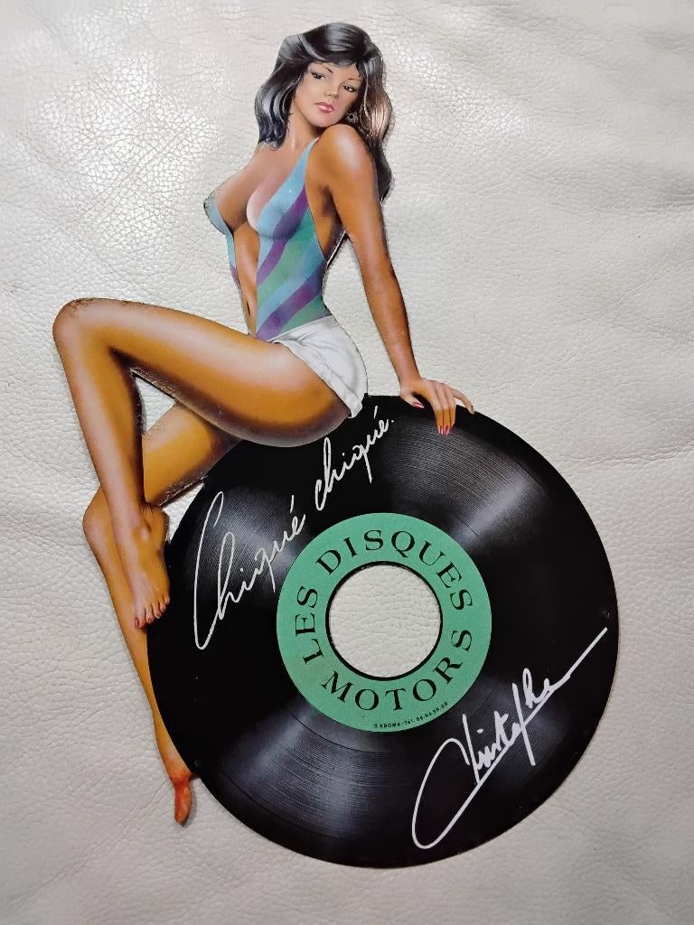pin up CHRISTOPHE chiqué chiqué, Enlèvement ou Envoi, Utilisé, Panneau publicitaire