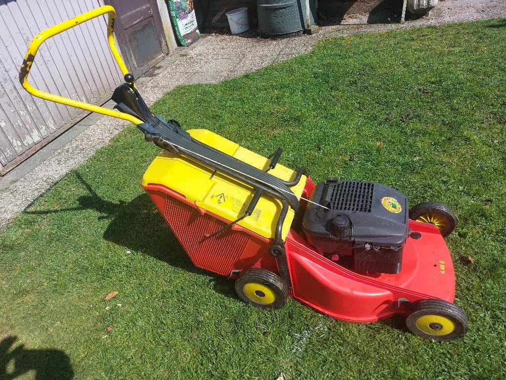 Wolf garten grasmaaier in zeer goede staat, Tondeuse rotative, 40 à 49 cm, Enlèvement, Bac de ramassage