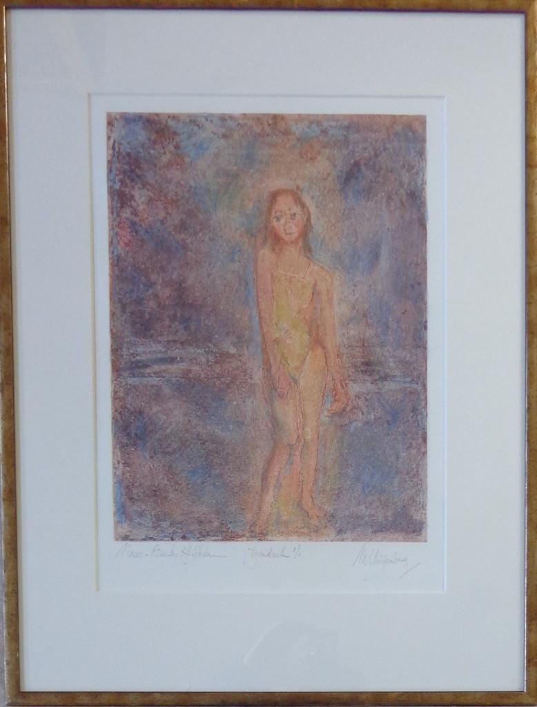 M. KLINGENBERG / VROUW RINEKE DIJKSTRA / ETS / 66x51cm KADER, Ophalen of Verzenden