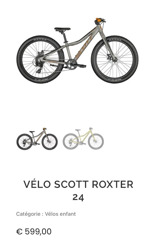 Vélo enfant Scott Roxter 24 comme neuf, Vélos & Vélomoteurs, Vélos | VTT & Mountainbikes, Enlèvement, Comme neuf