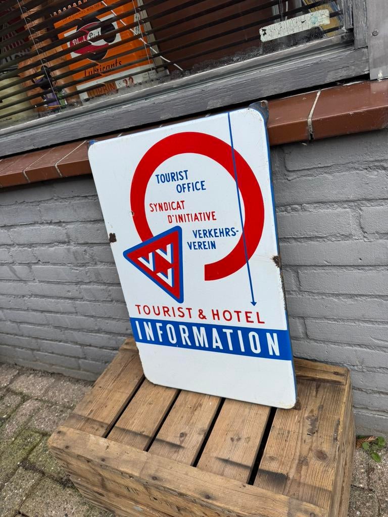 VVV oud emaille reclamebord, Ophalen of Verzenden