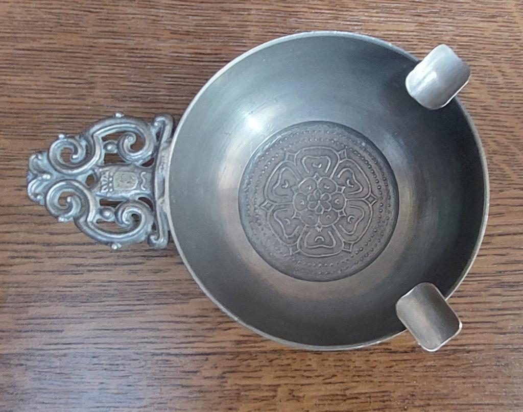 Tinnen asbak in uitstekende staat - Etain Pur, Antiek en Kunst, Ophalen of Verzenden