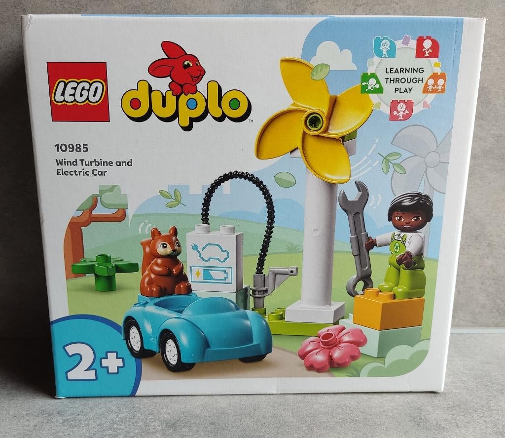 lego duplo 10985 windmolen en elektrische auto, Ophalen of Verzenden, Nieuw, Duplo