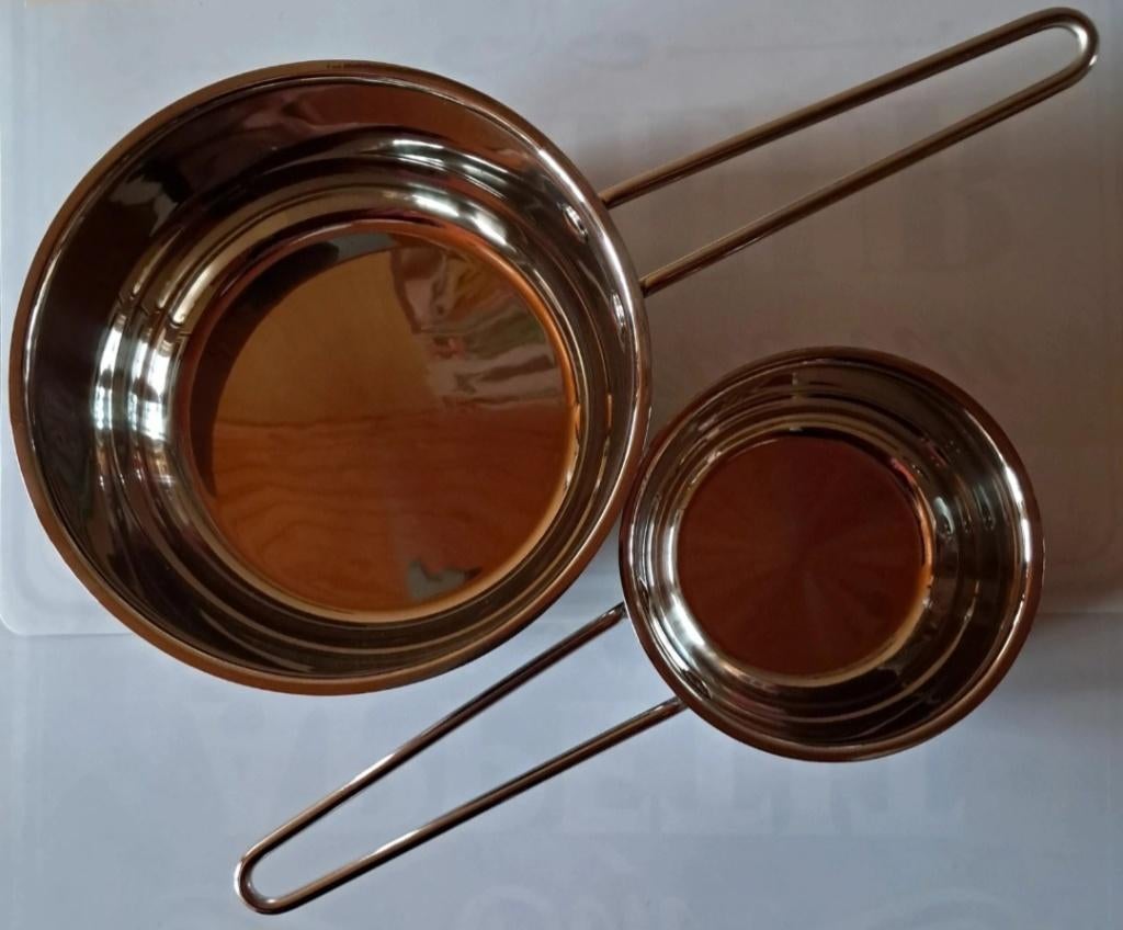 Deux poêles (casseroles) neuves à induction acier inoxydable, Enlèvement, Neuf, Inox, Plaque céramique