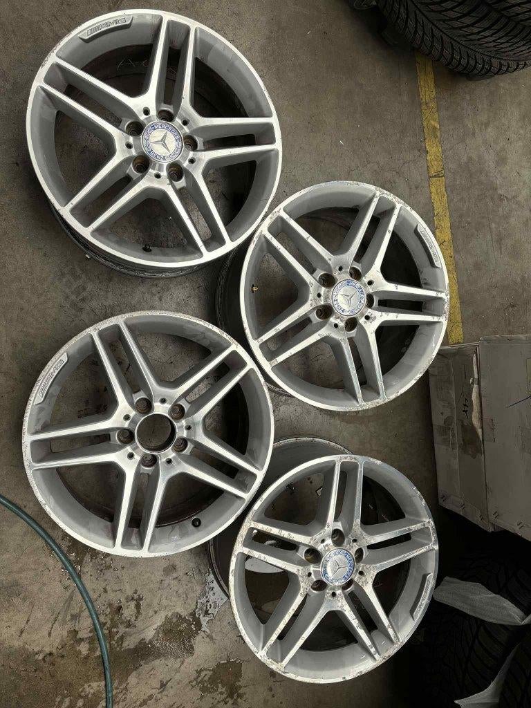 4 jantes alu amg r17 pouce pour mercedes classe c200, Enlèvement, Jante(s)