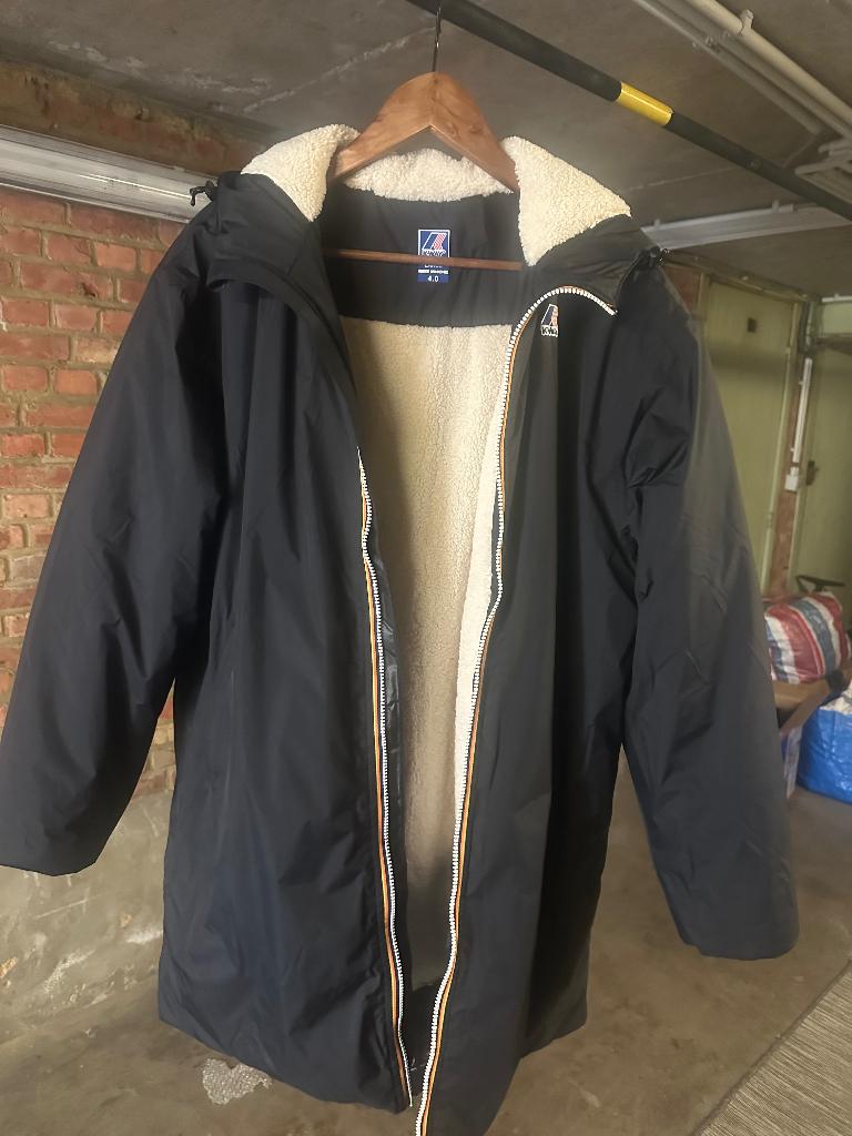 Nieuwe K Way large met teddy, Kleding | Dames, Jassen | Winter, Ophalen of Verzenden, Nieuw, Maat 42/44 (L), Zwart