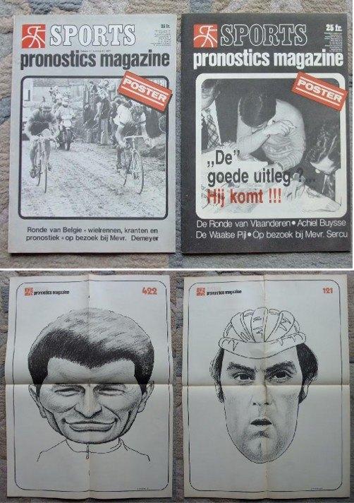 Unieke set: 2 Sports Pronostics 1977 + wielerkarikaturen, Boeken, Sportboeken, Zo goed als nieuw, Ophalen of Verzenden