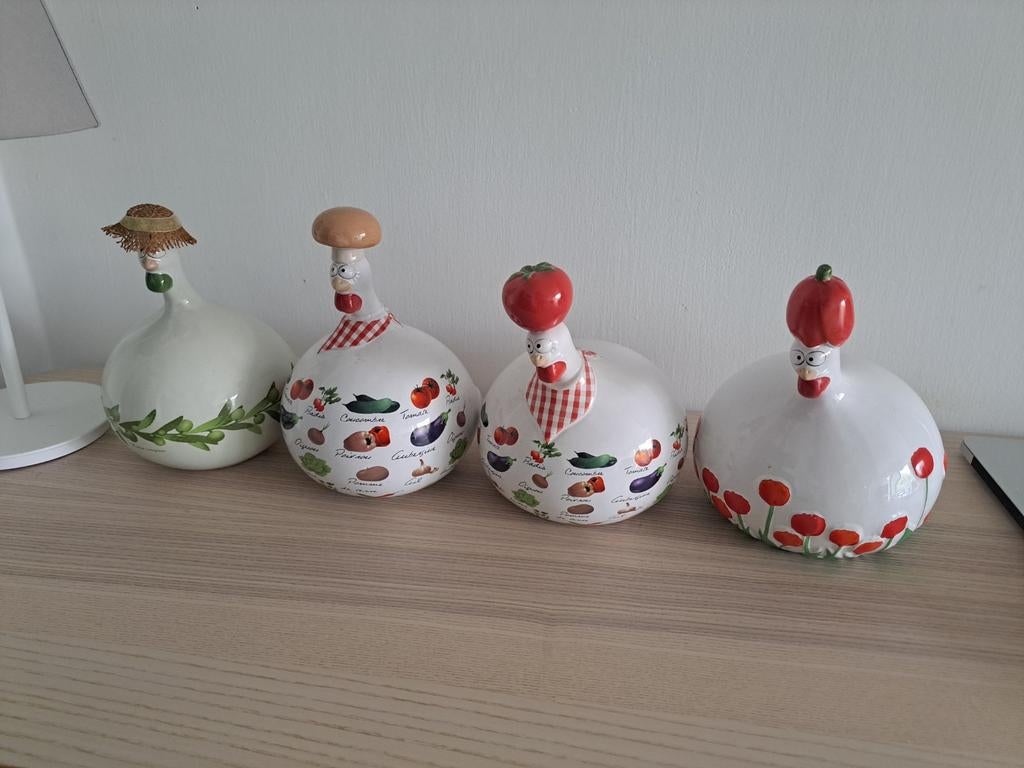 4 grote kippen uit de J-Line-collectie, Verzamelen, Poppenhuizen en Toebehoren, Ophalen, Zo goed als nieuw, Overige typen