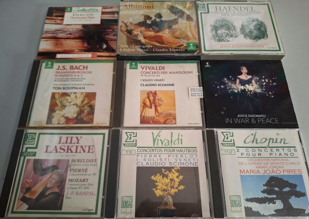Lot 36 x Cd's Erato Classic Collection, Cd's en Dvd's, Ophalen of Verzenden, Romantiek, Gebruikt, Kamermuziek