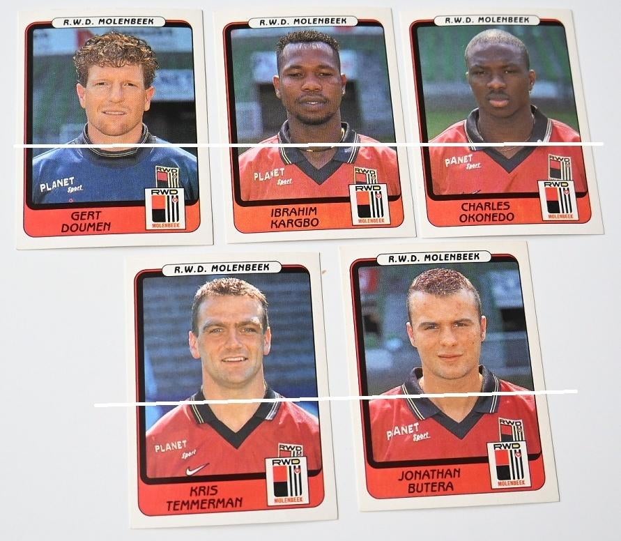Panini/Football 2002/RWDM/Molenbeek/9 autocollants, Collections, Envoi, Comme neuf, Affiche, Image ou Autocollant