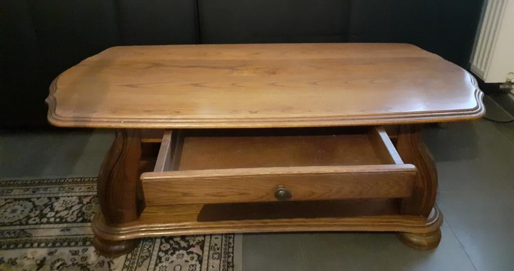 Forfait, table basse en chêne et 2 lustres, Waregem, Enlèvement, Verre