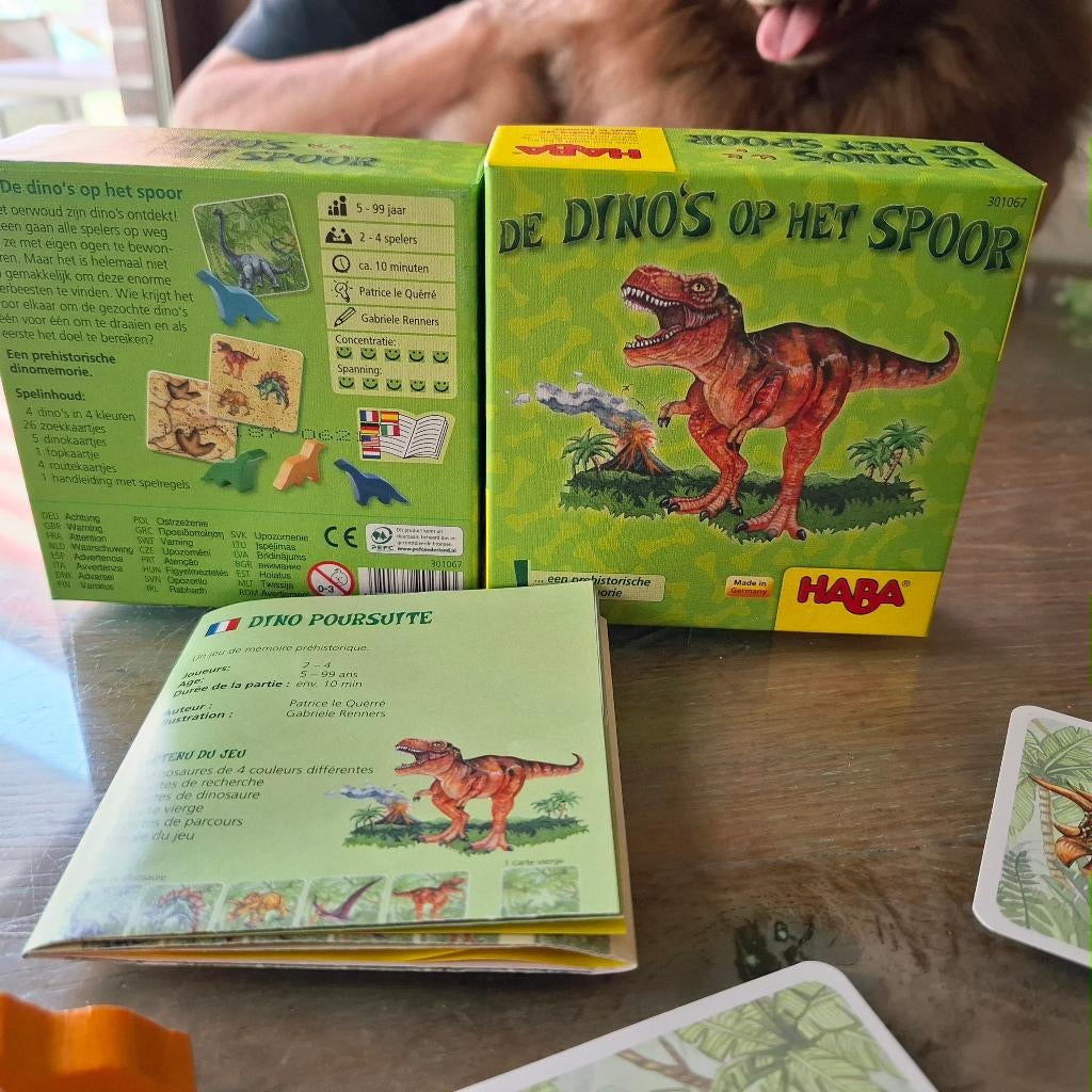 gezelschapsspel: de DINO'S op het spoor, als nieuw, Ophalen, Zo goed als nieuw, Haba