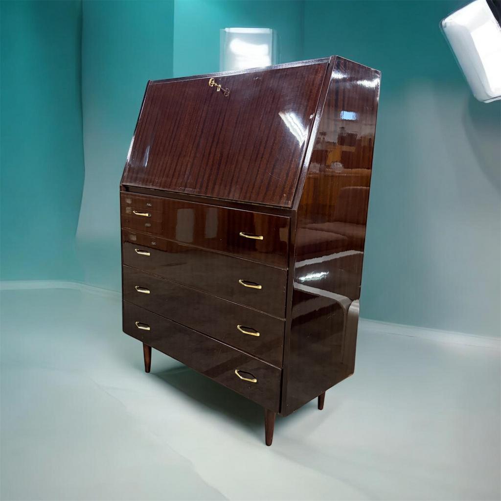 Vintage houten kast / secretaire / ladekast, Kinderen en Baby's, Ophalen, Gebruikt, Kast