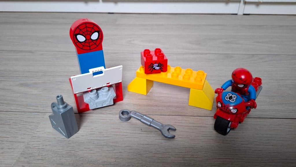 Lego Duplo - Spider Man Spider Bike-werkplaats, Ophalen, Duplo