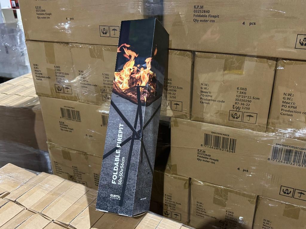 Partij 196x Camping Vuurkorf Opvouwbaar, Tuin en Terras, Vuurkorven, Nieuw, Vuurkorf, Ophalen of Verzenden