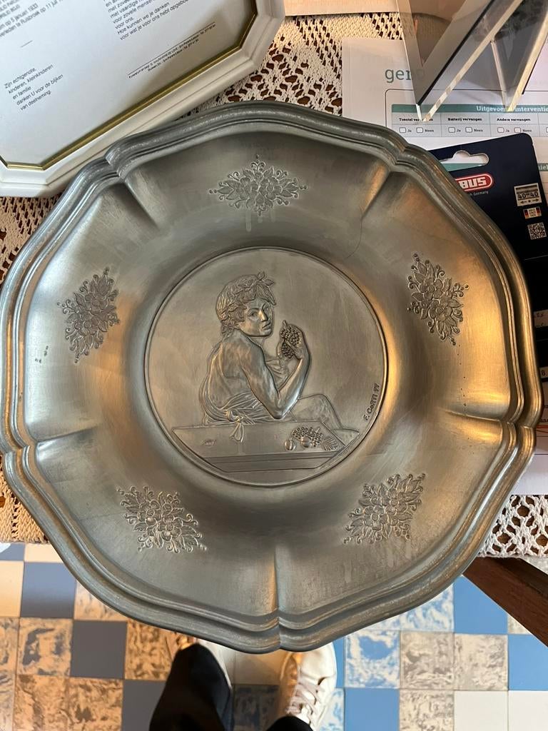 Tinnen bord, Antiek en Kunst, Ophalen