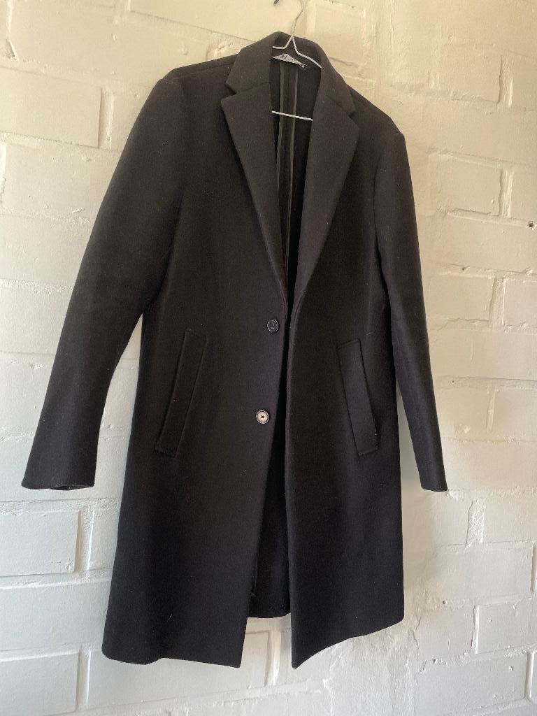 Lange herenjas, Kleding | Heren, Jassen | Winter, Ophalen of Verzenden, Gedragen, Zwart, Zara