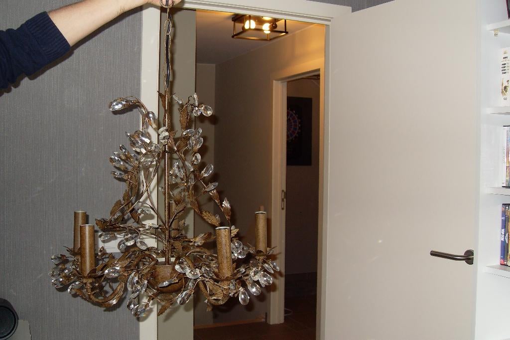 kroonluchter, Enlèvement, Comme neuf, Métal, Landelijk