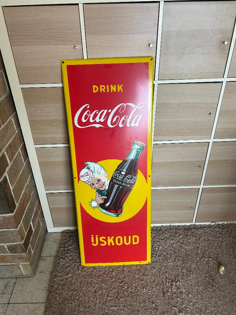 Coca cola reclamebord 1997, Verzamelen, Ophalen, Zo goed als nieuw, Reclamebord